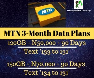 MTN 3-month data plans