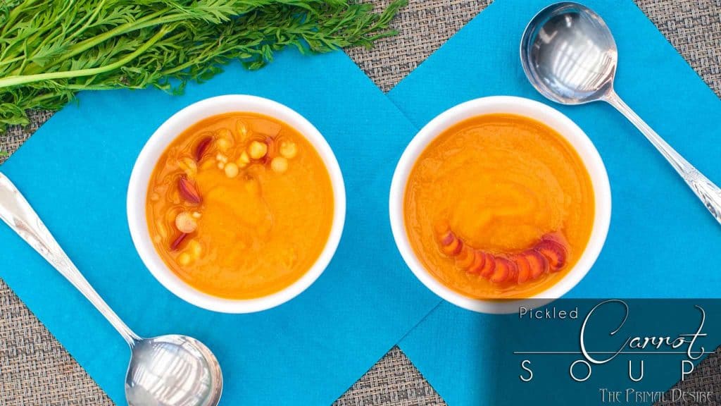 Pickled Carrot Soup with Bacon